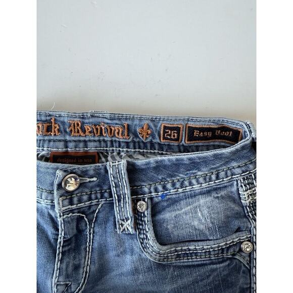 Rock Revival Jeans Women’s 26 blue easy boot lyon festival rodeo western cowgirl - Picture 7 of 12